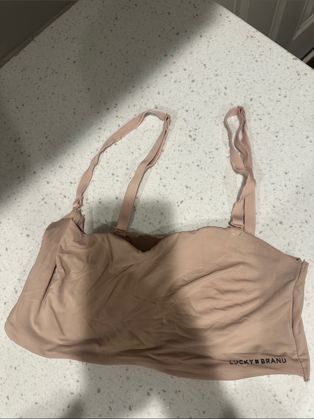Lucky Brand Nude Pink Seamless Bralette Top